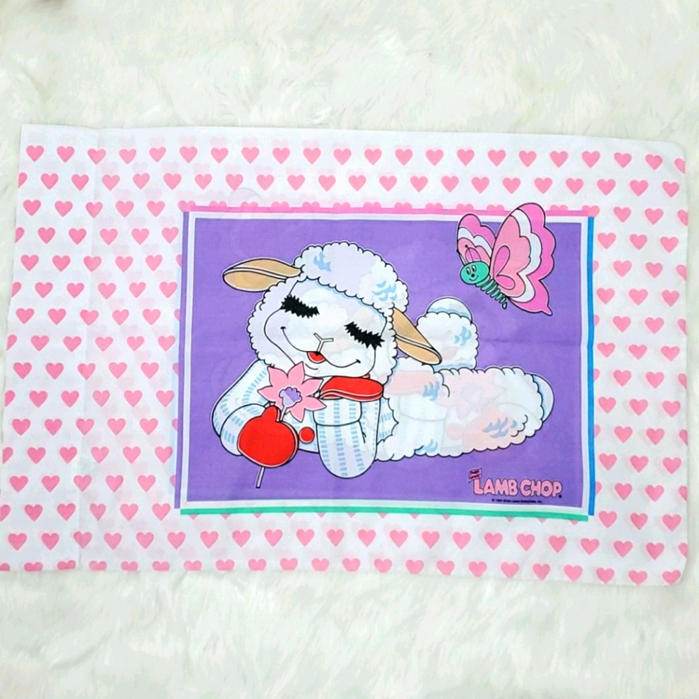 Vintage 1993 Lamb Chop pillow case standard kids